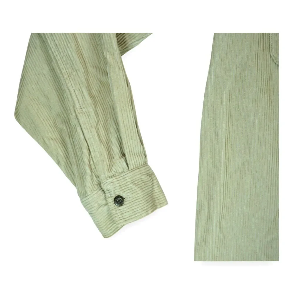 Vintage Levi's Corduroy Shirt Jacket Men's L Zip‎ Up Tan 90s Y2K Cotton Retro